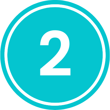 Circular icon with the number 2
