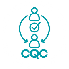 Icon: CQC handover between staff